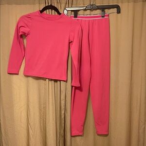 Girl’s S Vibrant Pink Kids Thermal/Pajama Set (REFER TO PICS FIR SMALL SPOT)
